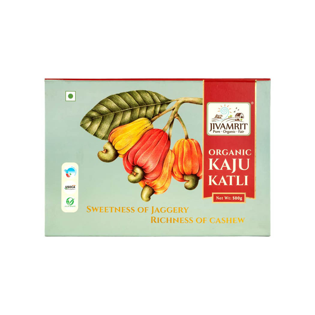Organic Jaggery Kaju Katli 500g - Organic Sweeteners