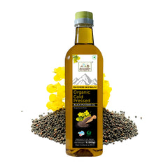 Organic Cold Pressed Black Mustard Oil 1 Ltr - Argemone Free