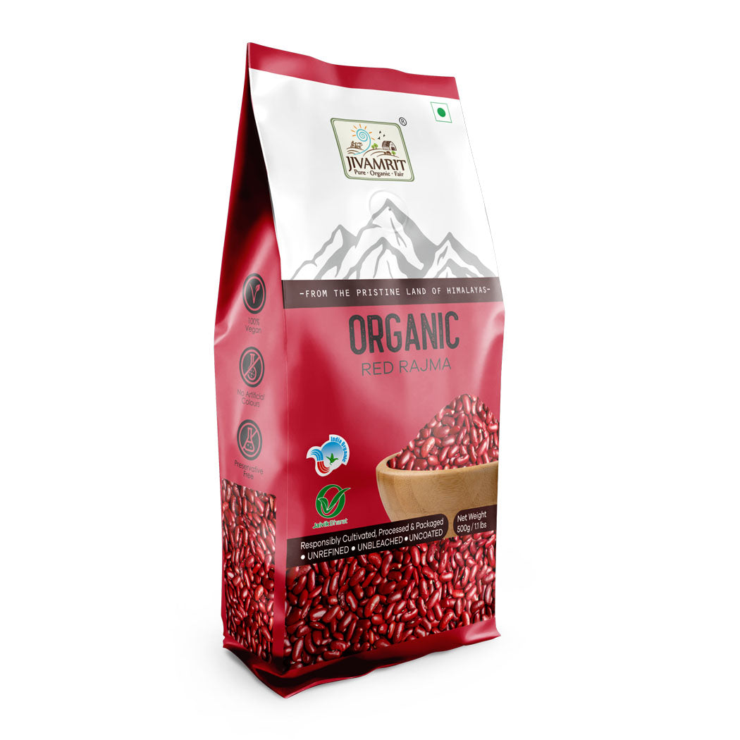 Organic Red Rajma Whole 500 Gram - Organic Rajma