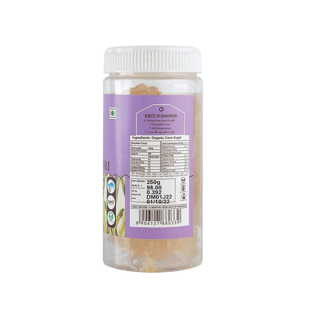 Organic Dhaga Mishri 250g - Organic Sugar Thread