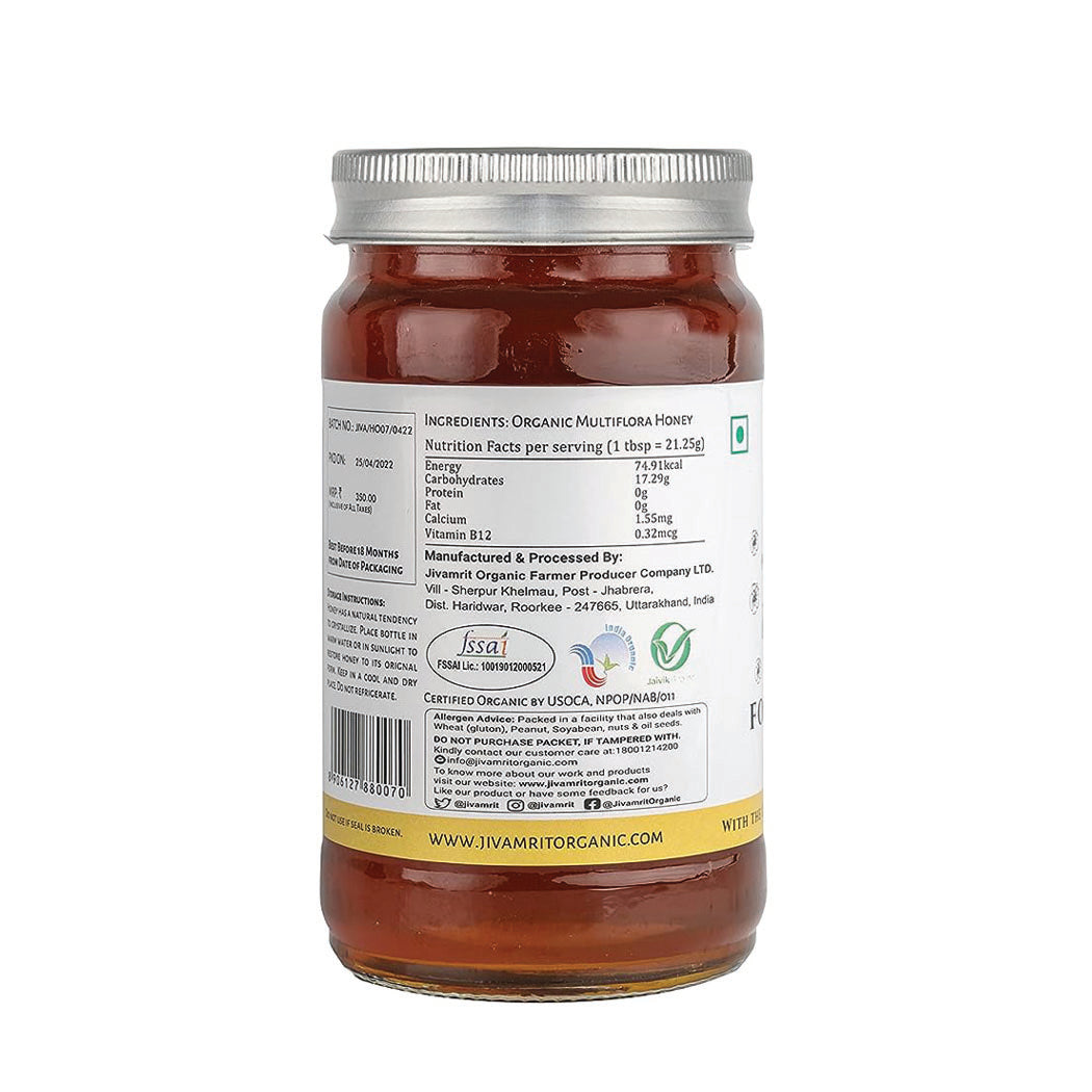 Organic Wild Forest Honey 600g - Organic Multiflora Honey