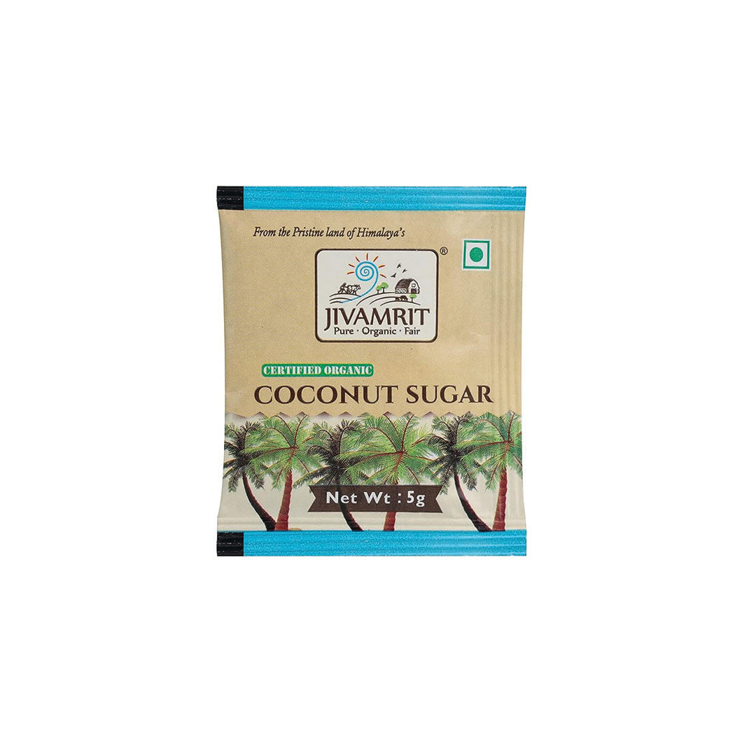 Organic Coconut Sugar Sachets/Pouch 125 Gram (5 Gram X 25 Nos)