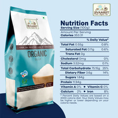 Organic Wheat Suji 500g - 100% Vegan, Unpolished, Gluten Free And No Pesticides