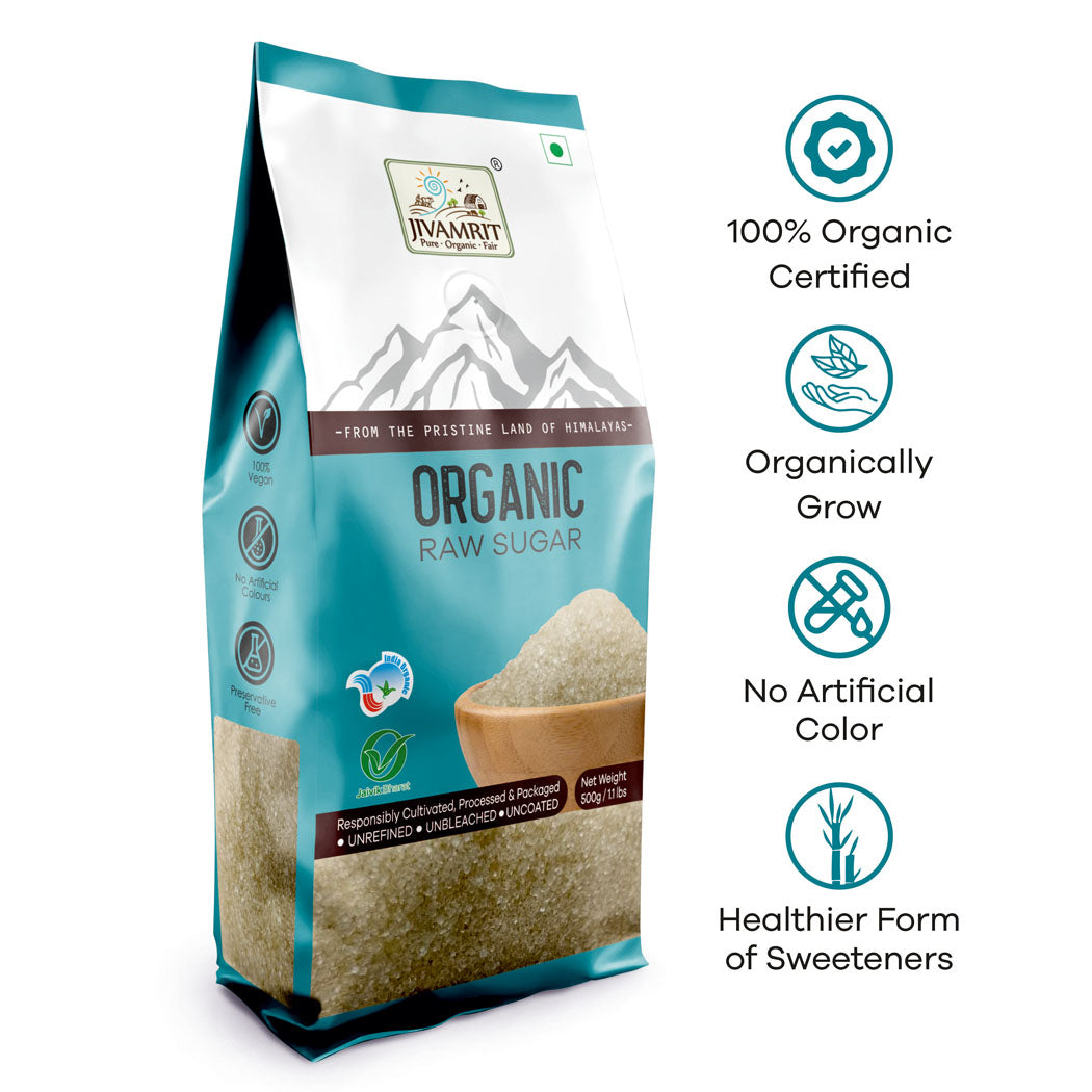 Organic Raw Sugar 500 Gram - Organic Sugar