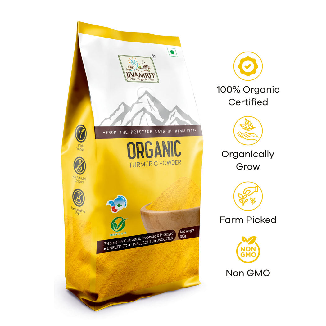 Organic Turmeric Powder 100g - Organic Haldi Powder