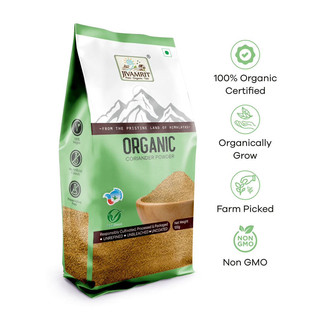 Organic Coriander Powder 100g - Organic Healthy Spices