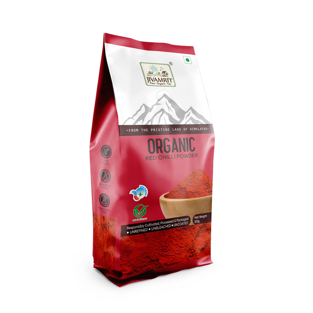 Organic Red Chilli Powder 100g - Organic Healthy Spices