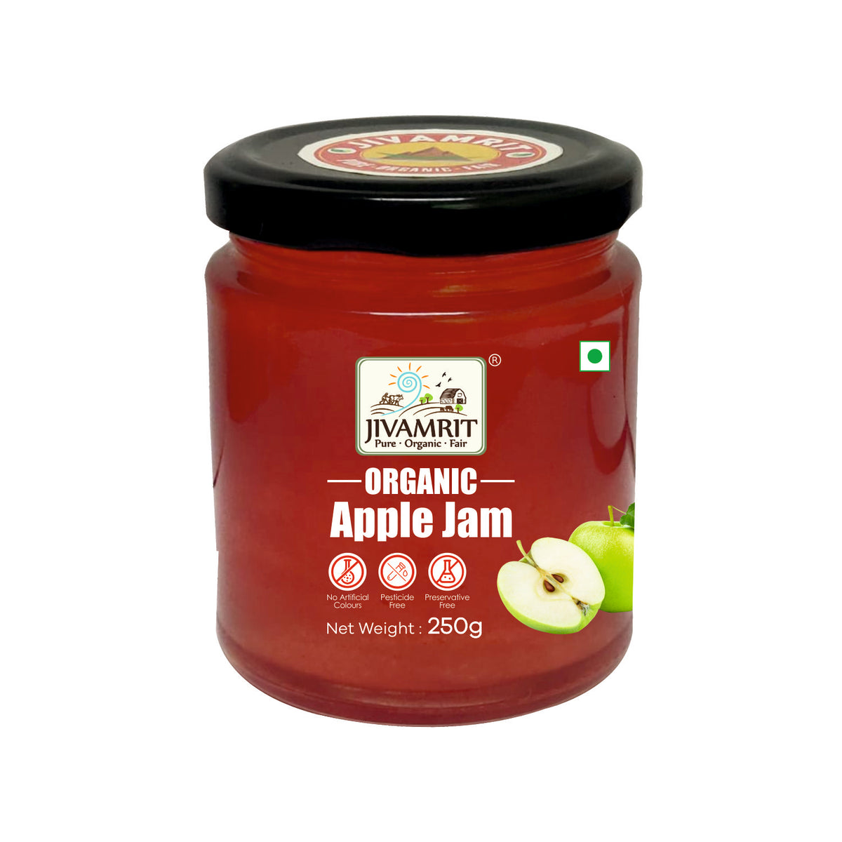 Orgnaic Apple Jam 250g - Organic Healthy Jam