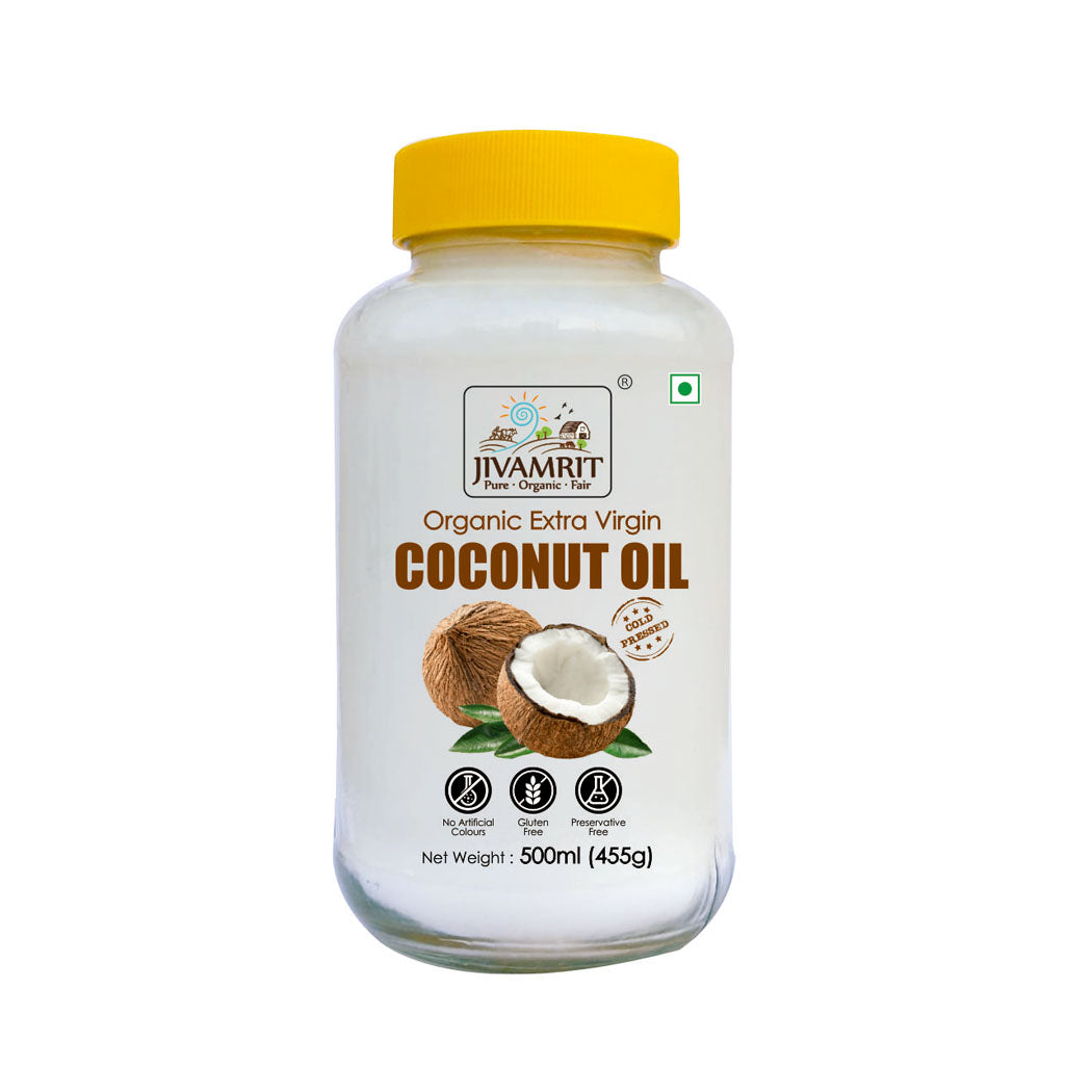 Organic Extra Virgin Coconut Oil 500 ml - Cold Pressed