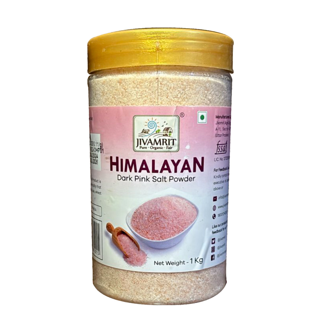 Natural Himalayan Dark Pink Salt Powder 1 Kg - 100% Natural Salt